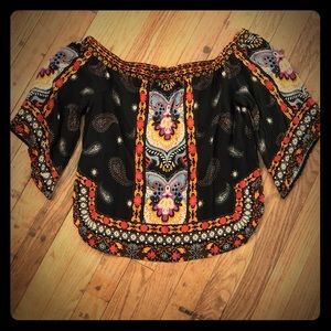 Paisley off the shoulder top